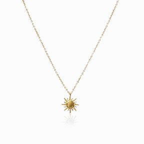 Collar Solstício Colgante Bañado en Oro 18K