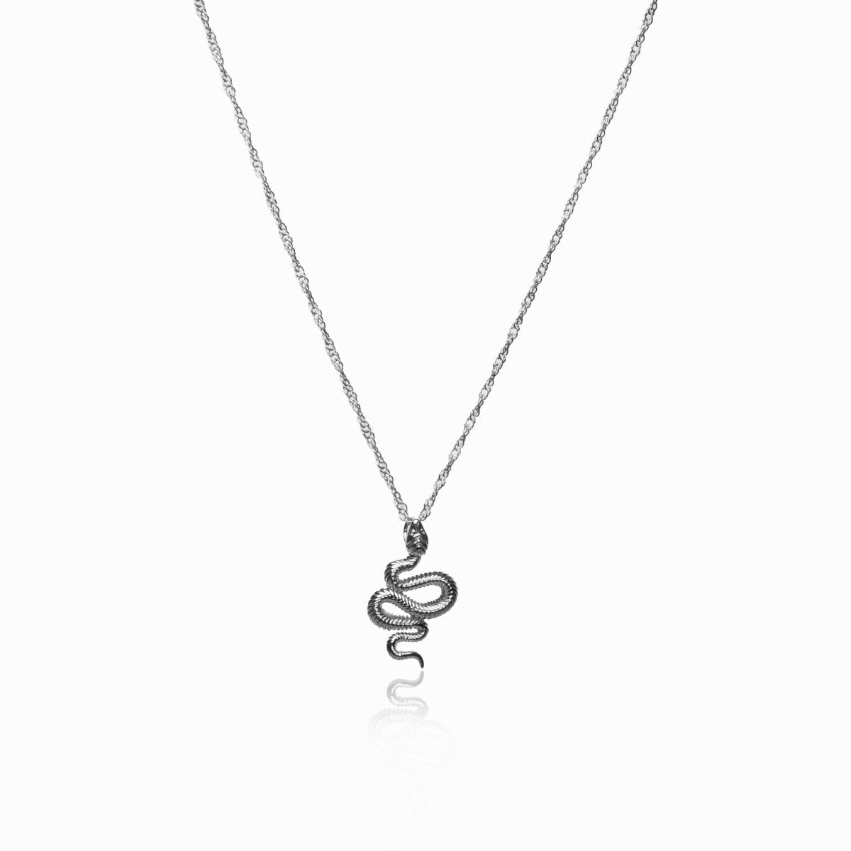 Collar Serpente Colgante - Plata