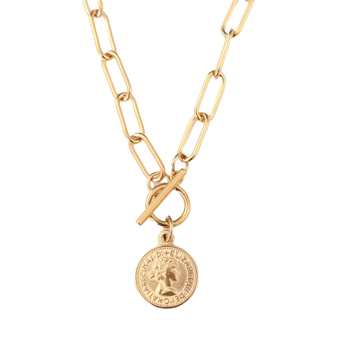 Collar New York Cents Bañado en Oro 18K