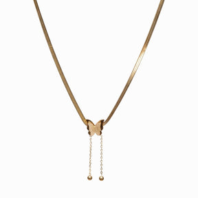 Collar Malha Borboleta Livre Bañado en Oro 18K