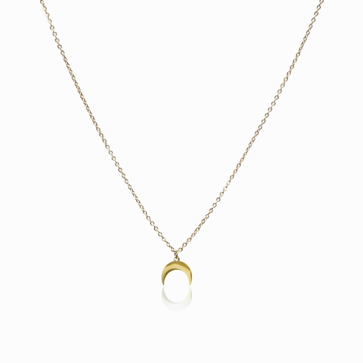 Collar Lua Colgante Bañado en Oro 18K