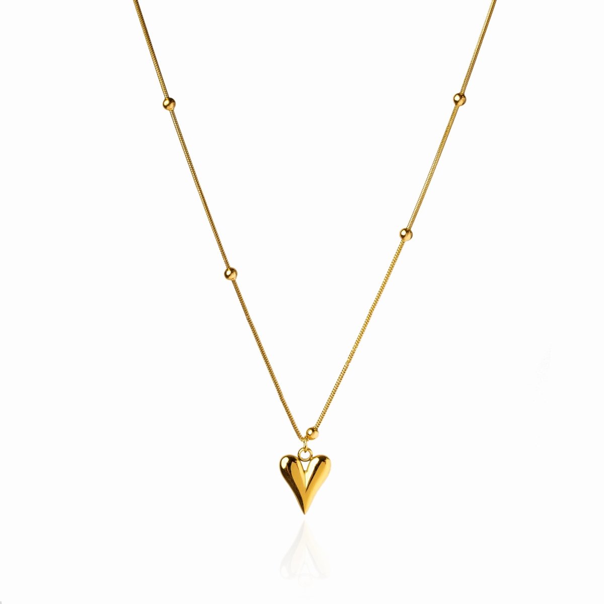 Collar Life Love  Corazón Bañado en Oro 18K