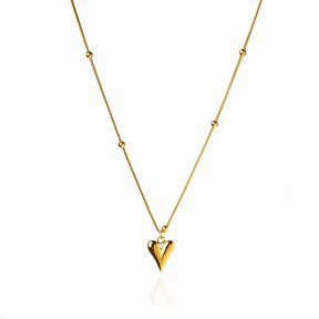 Collar Life Love  Corazón Bañado en Oro 18K
