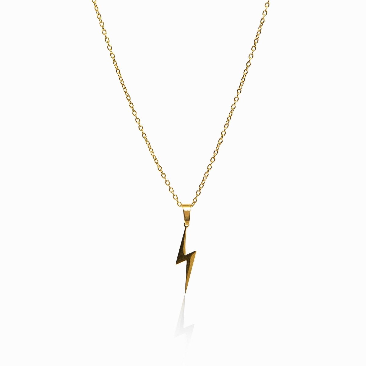 Collar Energia Colgante Raio Bañado en Oro 18K