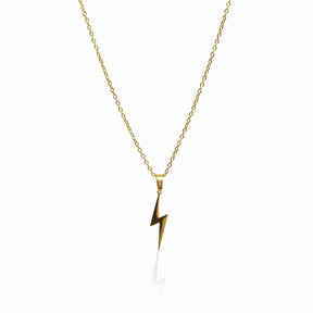 Collar Energia Colgante Raio Bañado en Oro 18K