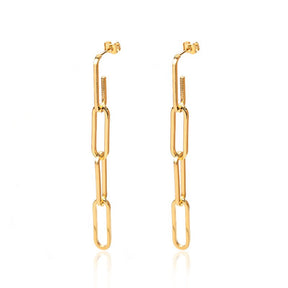 Aro Elos de Cadena Hellen Bañado en Oro 18K