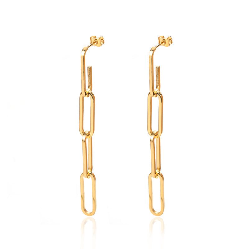 Aro Elos de Cadena Hellen Bañado en Oro 18K