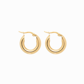 Aro de Argola Tubo Lele G Bañado en Oro 18K