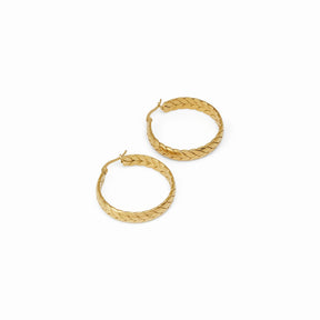 Aro de Argola Pompeia Bañado en Oro 18K