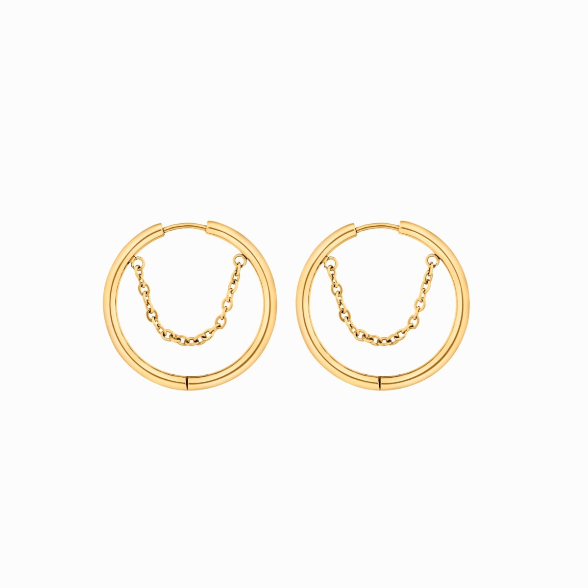 Aro de Argola Pipa Bañado en Oro 18K