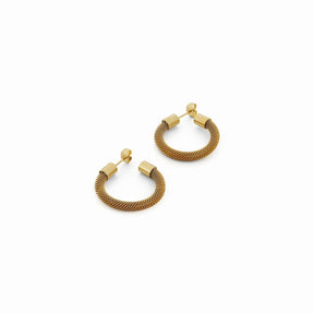 Aro de Argola Isabella Malha Bañado en Oro 18K
