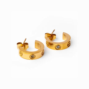 Aro de Argola Classic Inspiração Bañado en Oro 18K