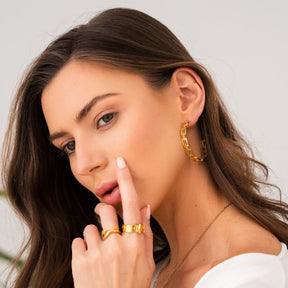 Aro de Argola Alexandra Bañado en Oro 18K