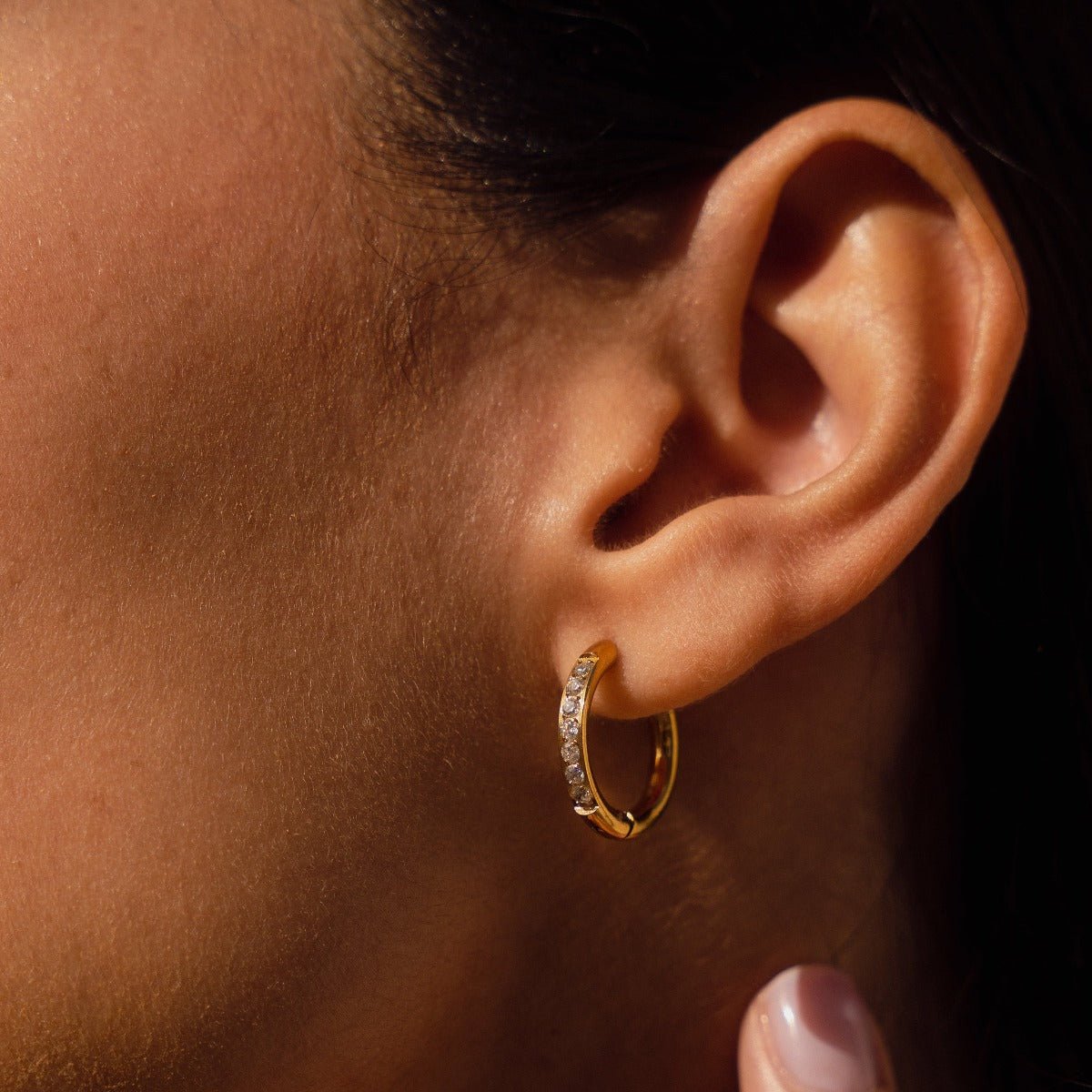 Aro de Argola Arielle Bañado en Oro 18K