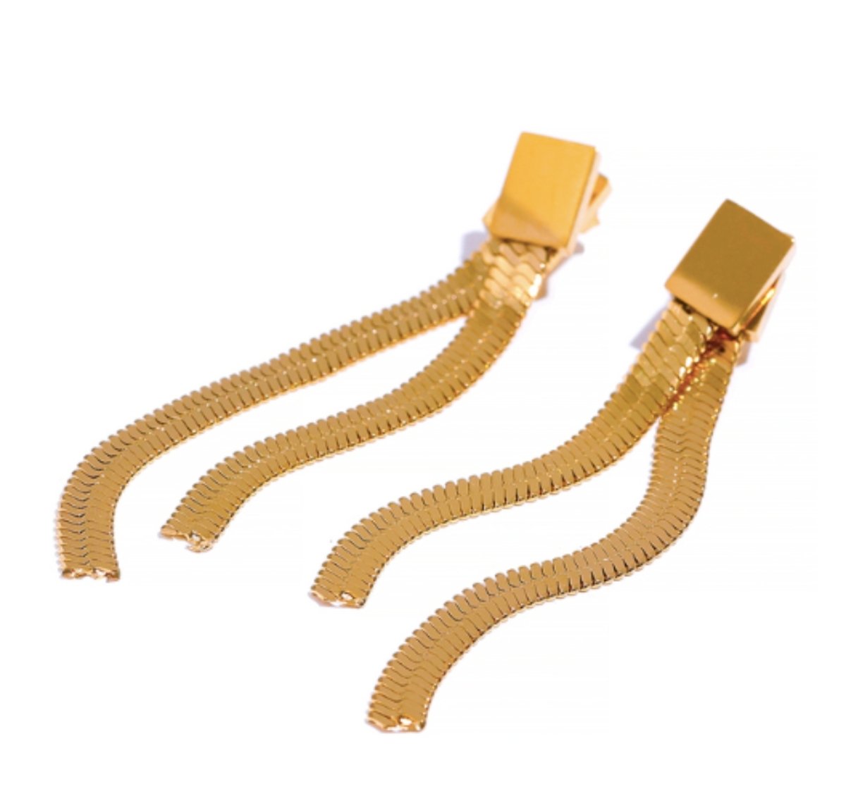 Aro Catarina Malha Metal Bañado en Oro 18K