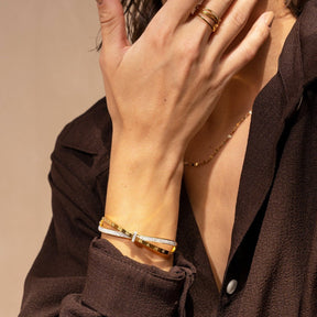 Brazalete Romano Zirconia Bañado en Oro 18K