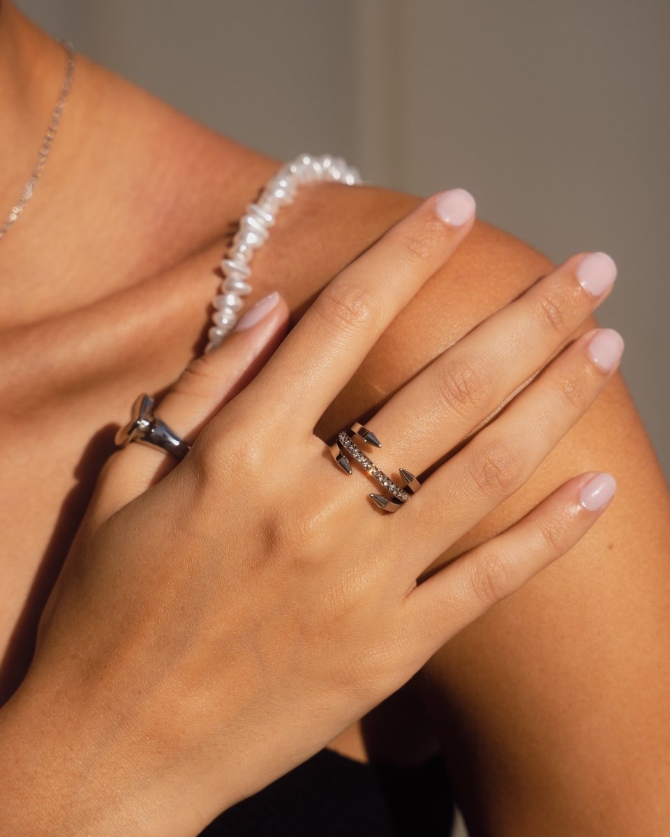Anillo Prego Pontas - Plata