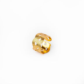 Anillo Ondulado Ajustable Bañado en Oro 18K