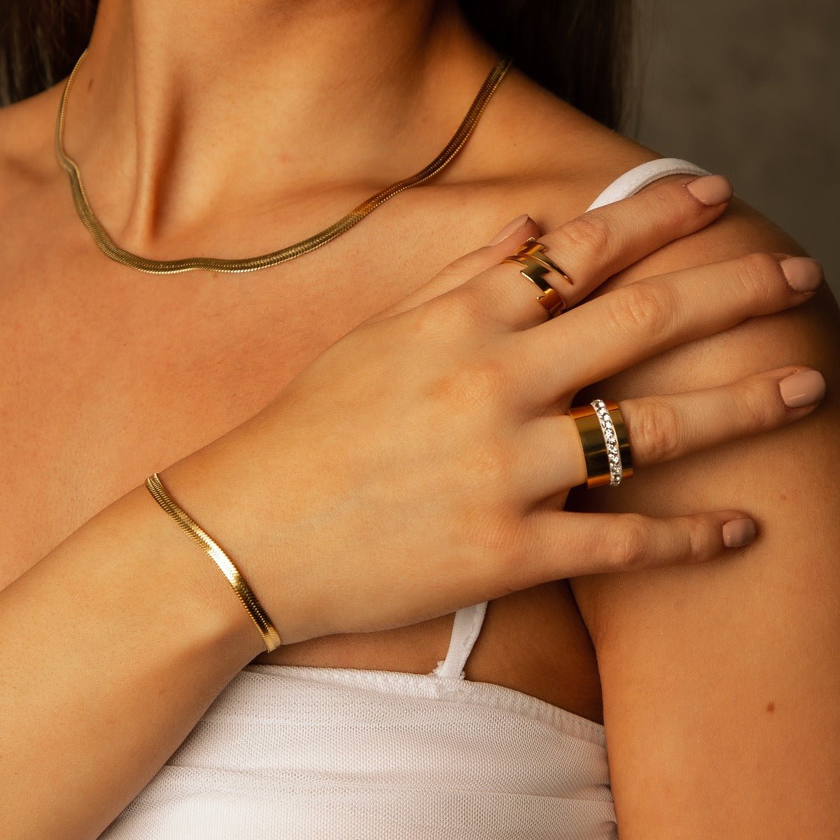 Anillo Liguria Bañado en Oro 18K