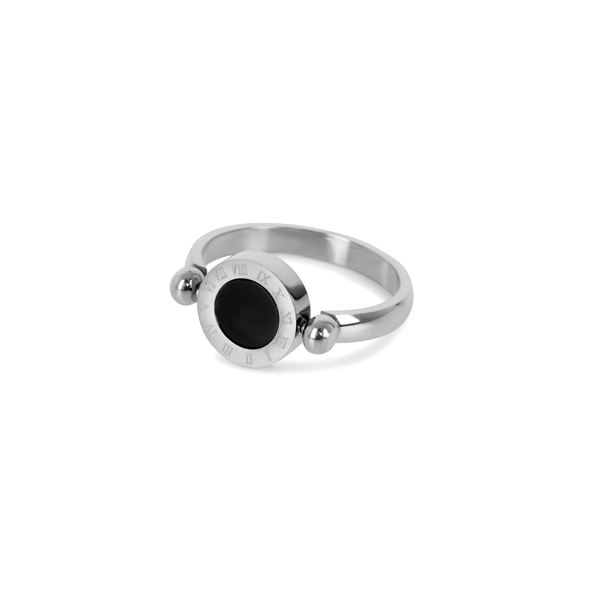 Anillo Giratório Numeral Romano - Plata