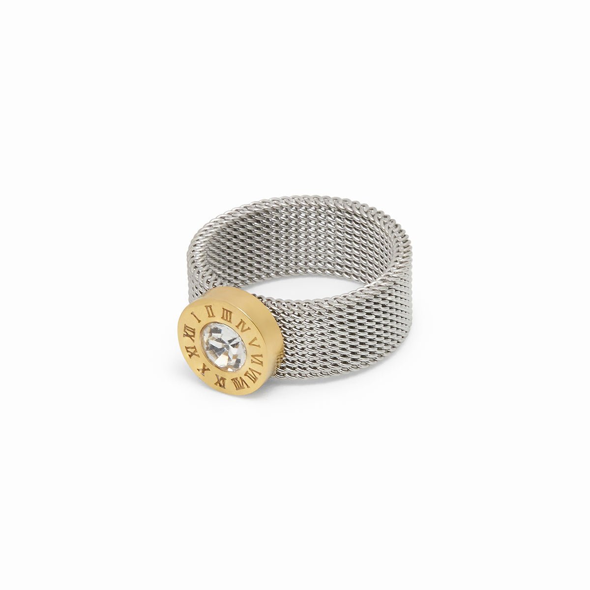 Anillo Roman Malha - Plata