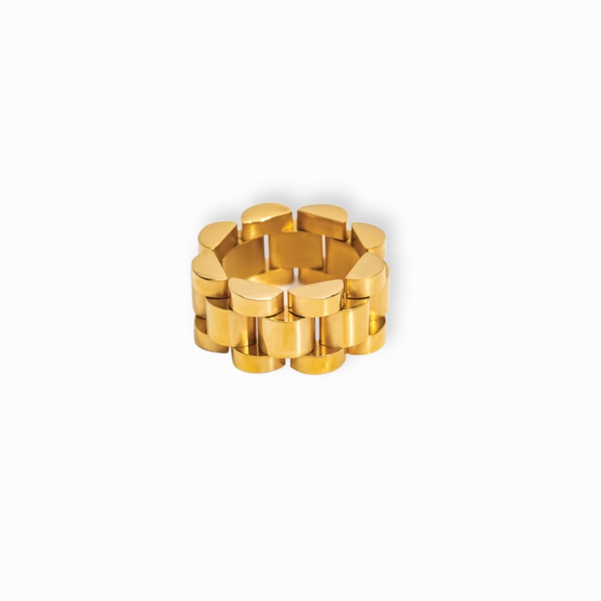 Anillo Beauty Largo Elos Minimalista Bañado en Oro 18k