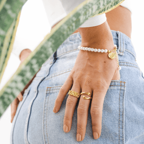 Anillo de Abraço Bañado en Oro 18K