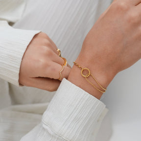Pulsera Une Bañada en Oro 18k