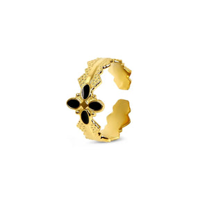 Anillo Ajustable Blossom Bañado en Oro de 18K
