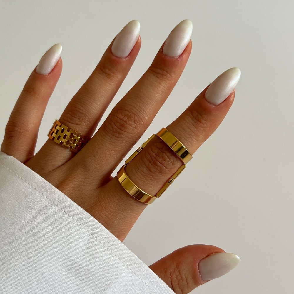 Anillo Articulado Ajustable Bañado en Oro 18K