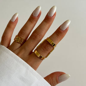 Anillo Articulado Ajustable Bañado en Oro 18K