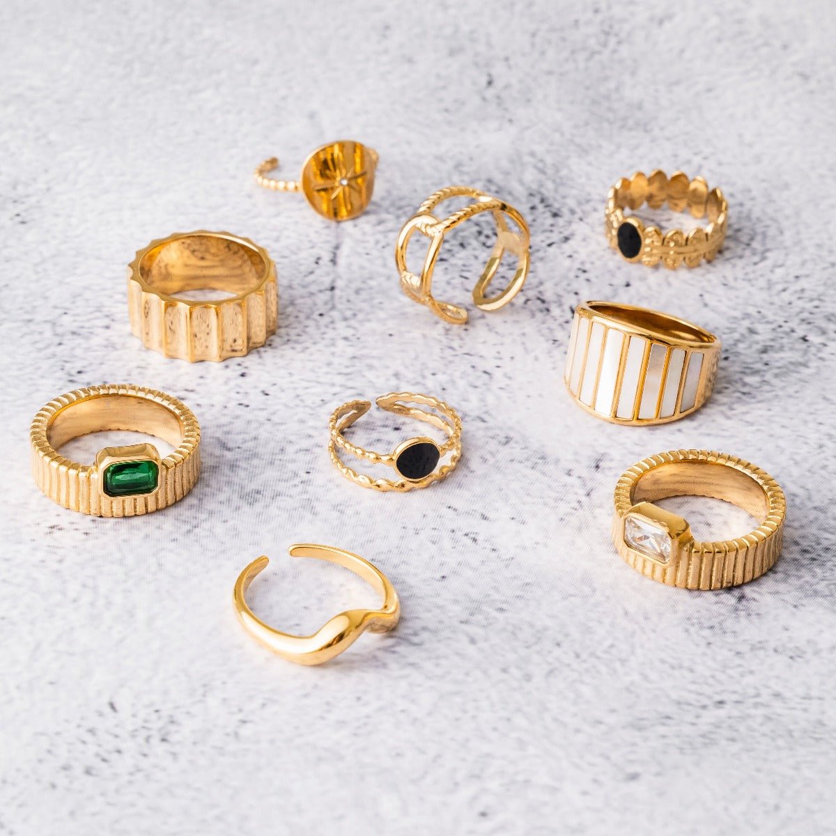 Anillo Aspen Bañado en Oro 18k