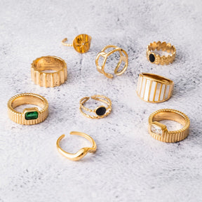 Anillo Aspen Bañado en Oro 18k