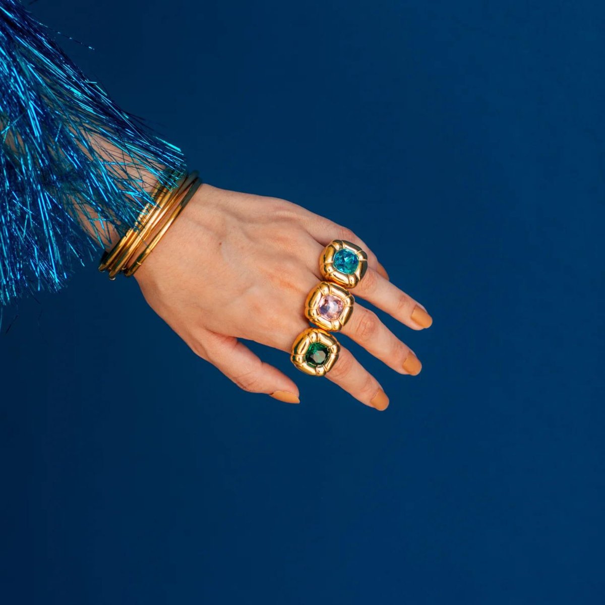 Anillo Cocktail Dulcis Bañado en Oro 18K