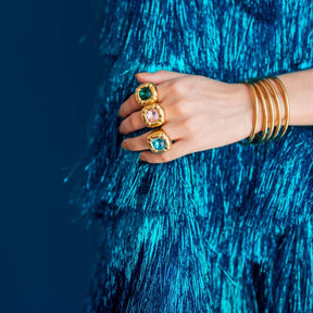 Anillo Cocktail Dulcis Bañado en Oro 18K