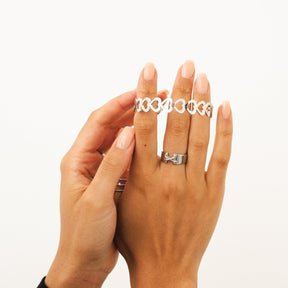 Anillo Corset - Plata