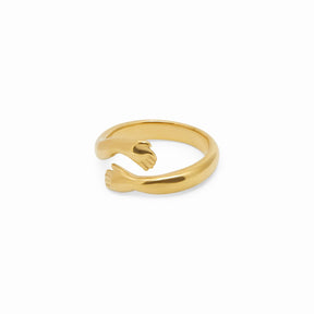 Anillo de Abraço Bañado en Oro 18K