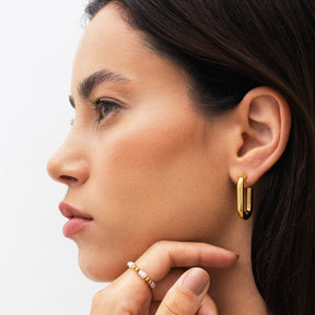 Anillo Dress Pérola Bañado en Oro 18k