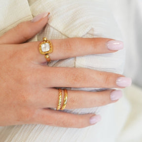 Anillo Duo Bañado en Oro 18k