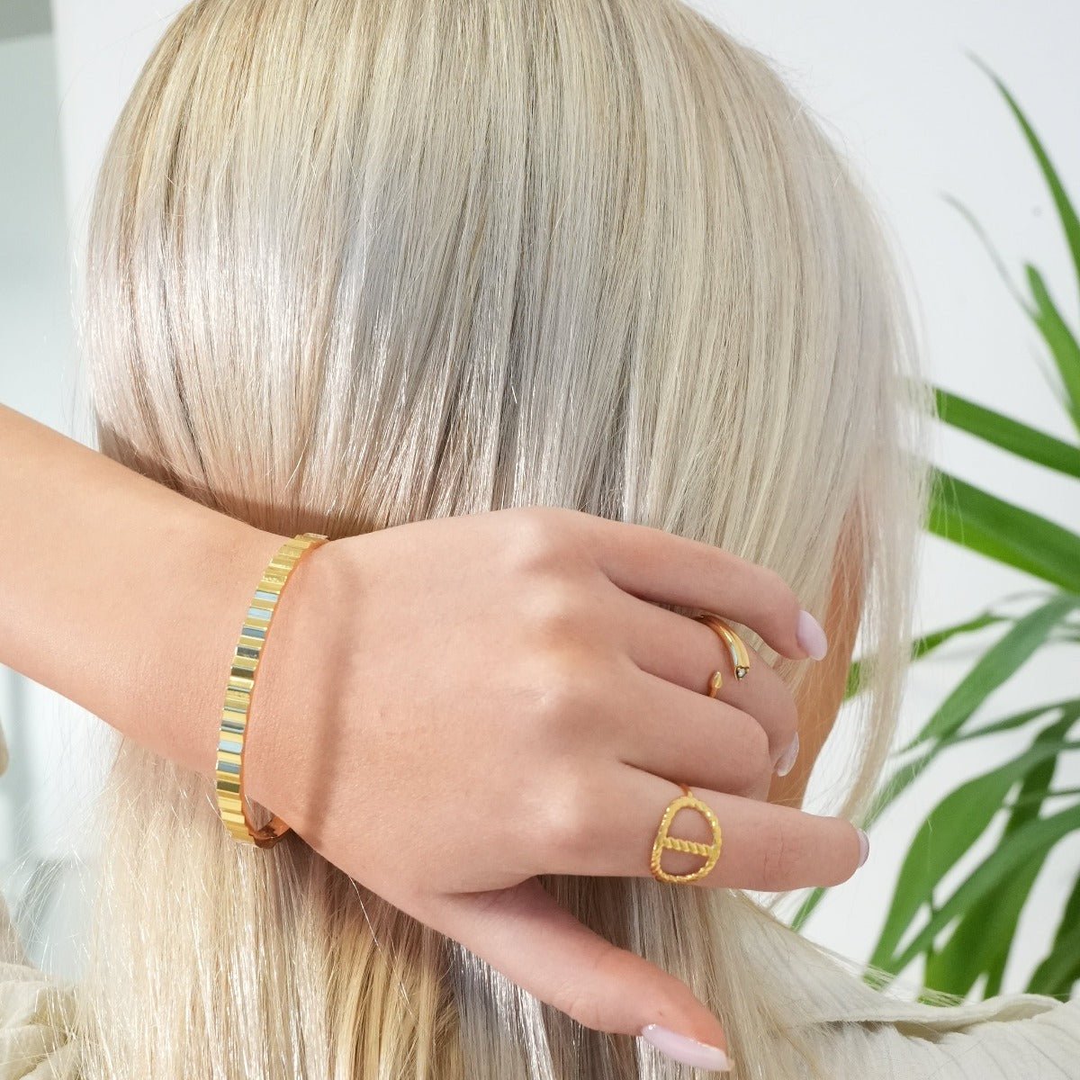 Anillo Éclat Ajustable Bañado en Oro 18k