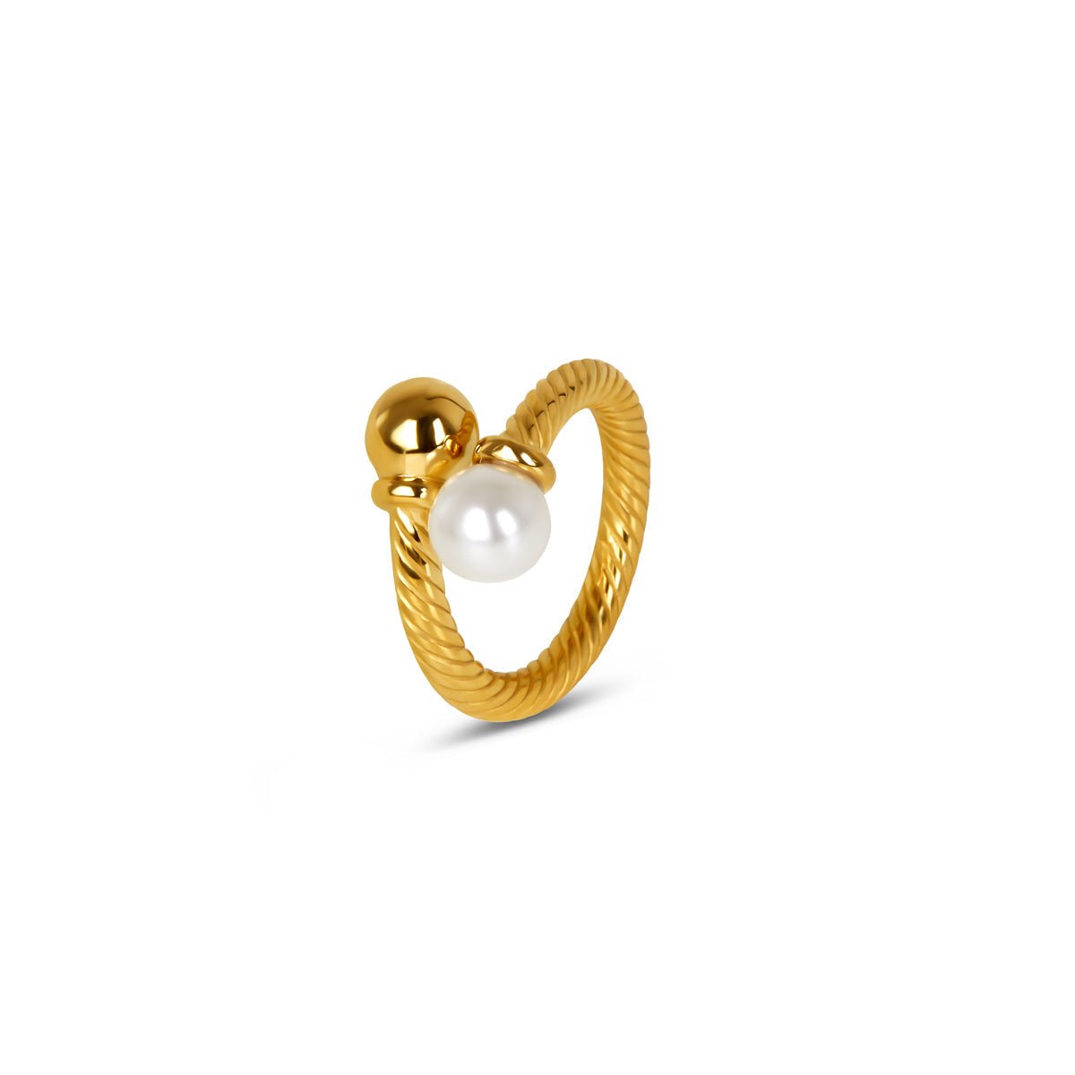 Anillo Elegance Pérola Bañado en Oro 18k