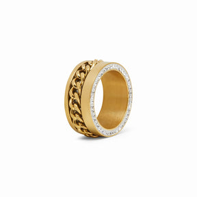 Anillo Elos Zirconia Bañado en Oro 18K