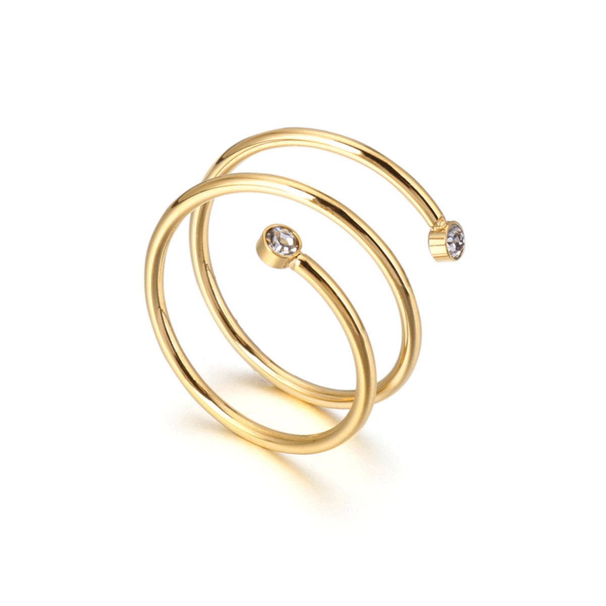 Anillo Espiral Fine Bañado en Oro 18K