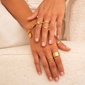 Anillo Espiral Fine Bañado en Oro 18K