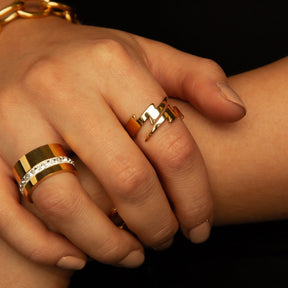 Anillo Liguria Bañado en Oro 18K