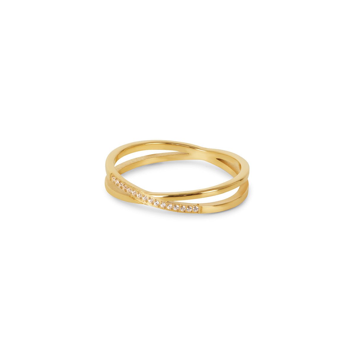 Anillo Lucia Duplo Bañado en Oro 18k