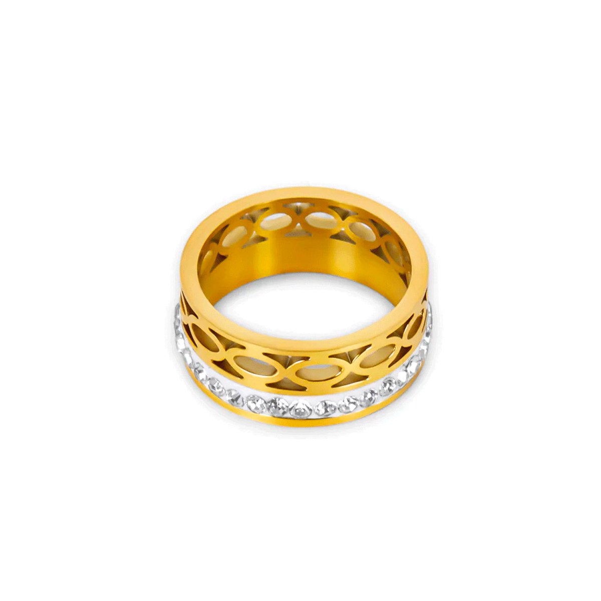 Anillo Mosaico Bañado en Oro 18k