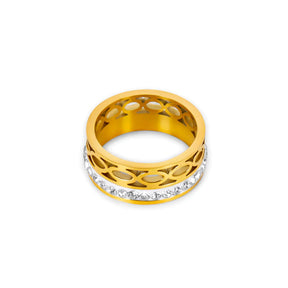 Anillo Mosaico Bañado en Oro 18k