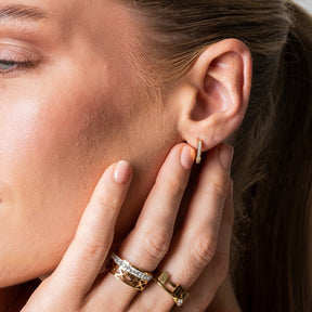 Anillo Mosaico Bañado en Oro 18k