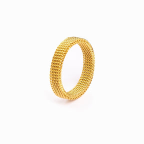 Anillo Motion Malha Bañado en Oro 18K
